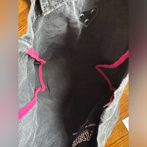 Y2K VICTORIAS SECRET PINK TOTE BAG PINK Bag Shoulder. Made with Love in Black - Picture 4 of 6